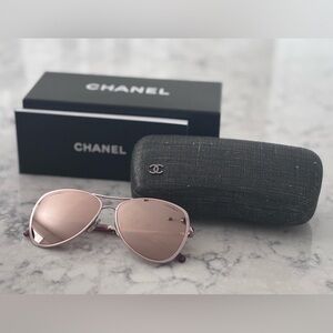 Chanel Rose Gold Sunglasses